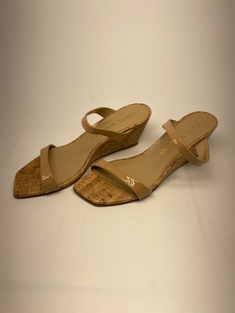 Stuart Weitzman Womens Aleena 50 Wedge Adobe Strap Wedge Sandal Sz 11